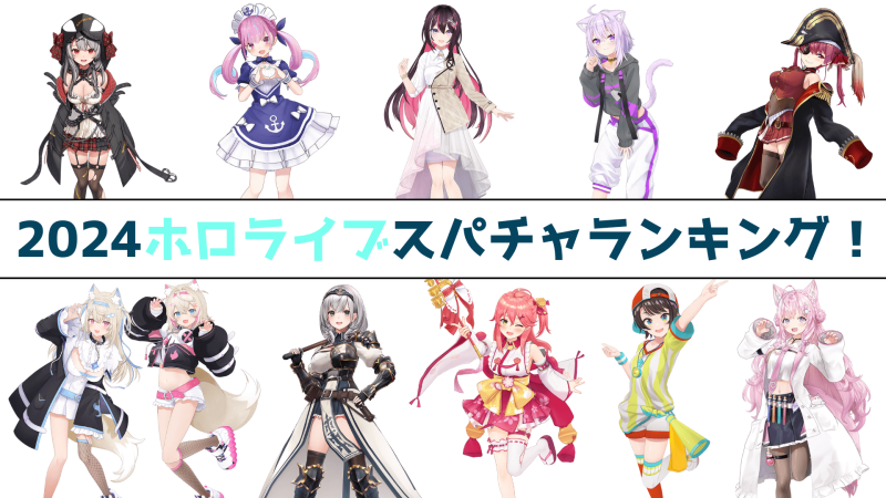 ホロライブ、2024年のスパチャランキング！TOP10にはEN・holo Xなど続々ランクイン！
